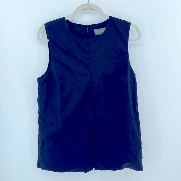 ANTHRO Sunday In Brooklyn sleeveless split center tank shell top sz L - Picture 1 of 6